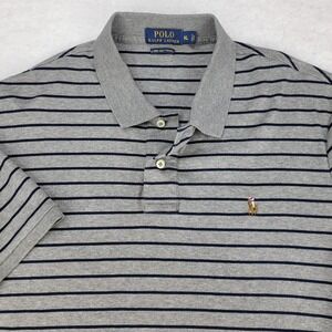 Polo Ralph Lauren Shirt Men XL Pima Soft Touch Short Sleeve Gray Flesh Pony Golf